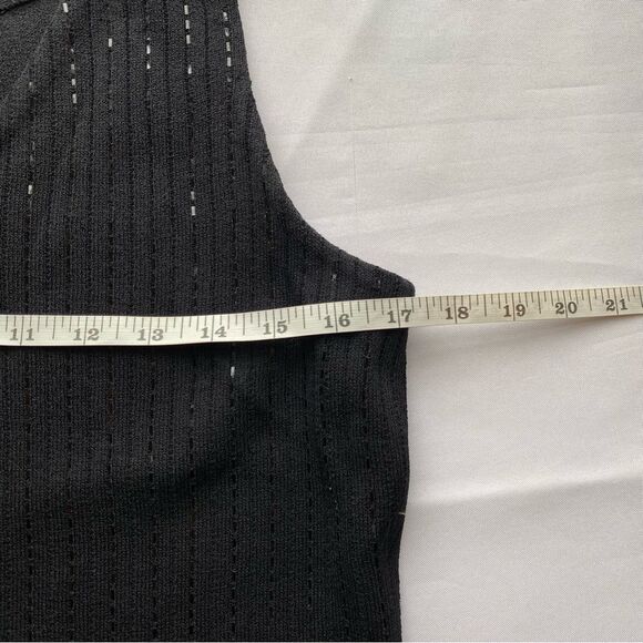 St. John Evening Black Sleeveless Embellished Knit Blouse Size Small - Picture 11 of 12
